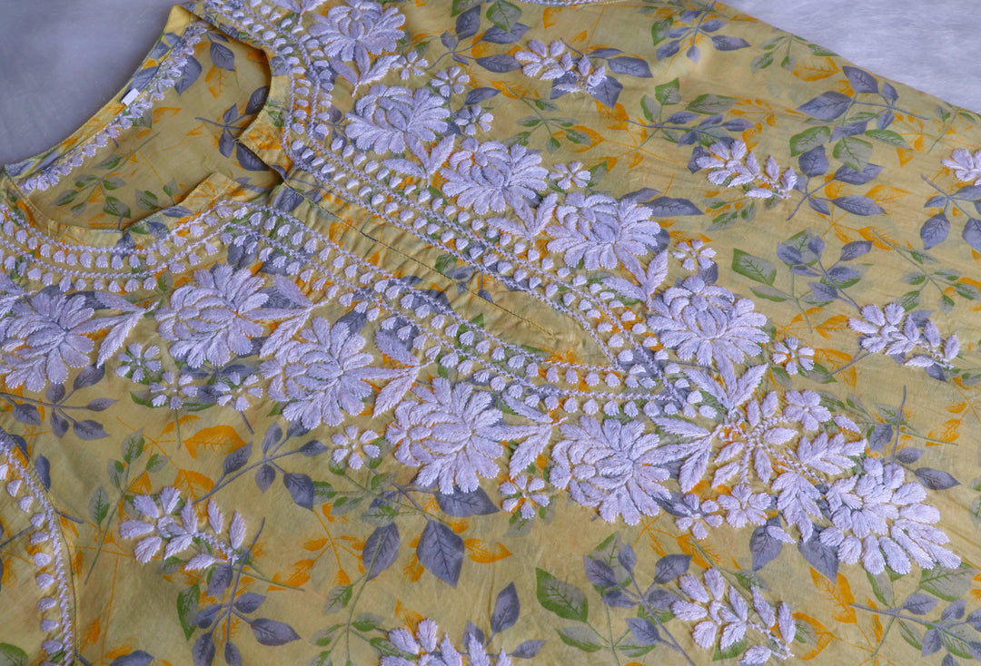 Iris Yellow Pure Mulmul set