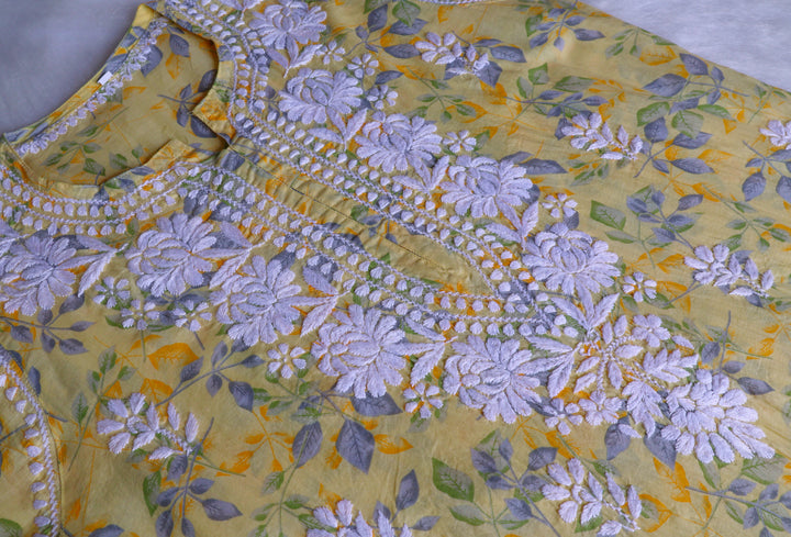 Iris Yellow Pure Mulmul set