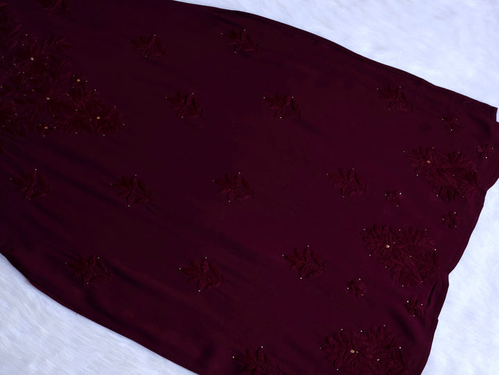 Naira Plum Rayon Mukaish 3 Piece Set