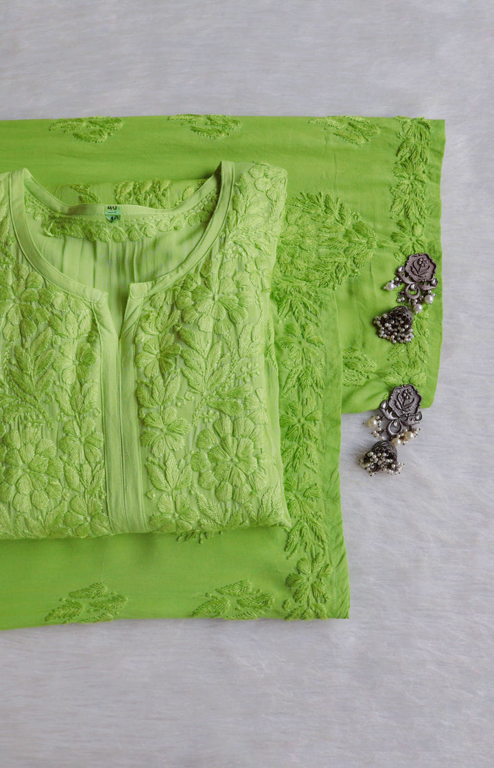 Anam Pastel Green Modal Ombre Kurta Pant set