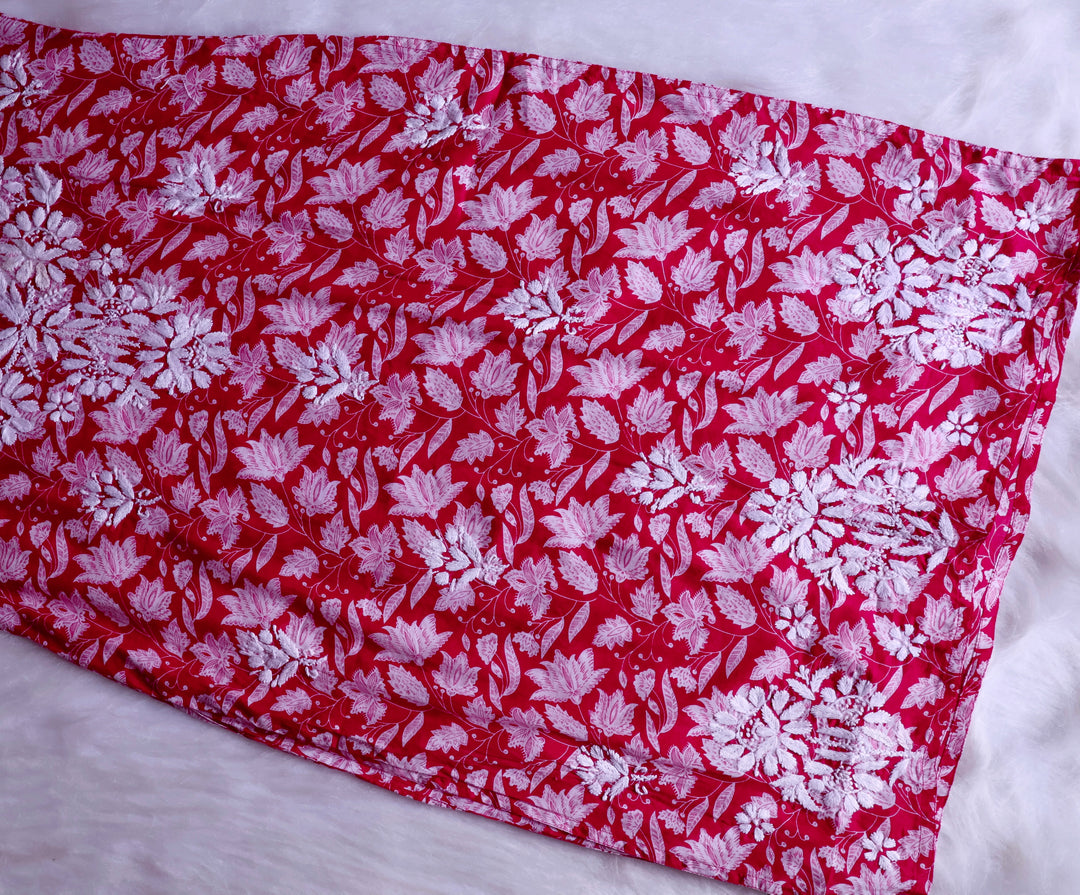 Haala Deep Pink Mulmul Long Kurta