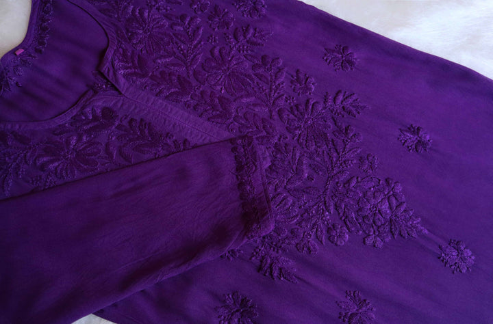 Farhaa Purple 2 piece Rayon set
