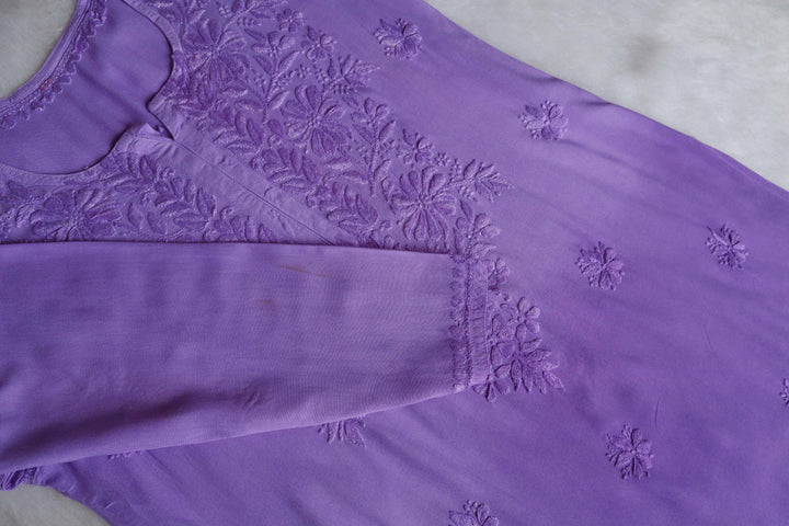 Farhaa Purple 2 piece Rayon set