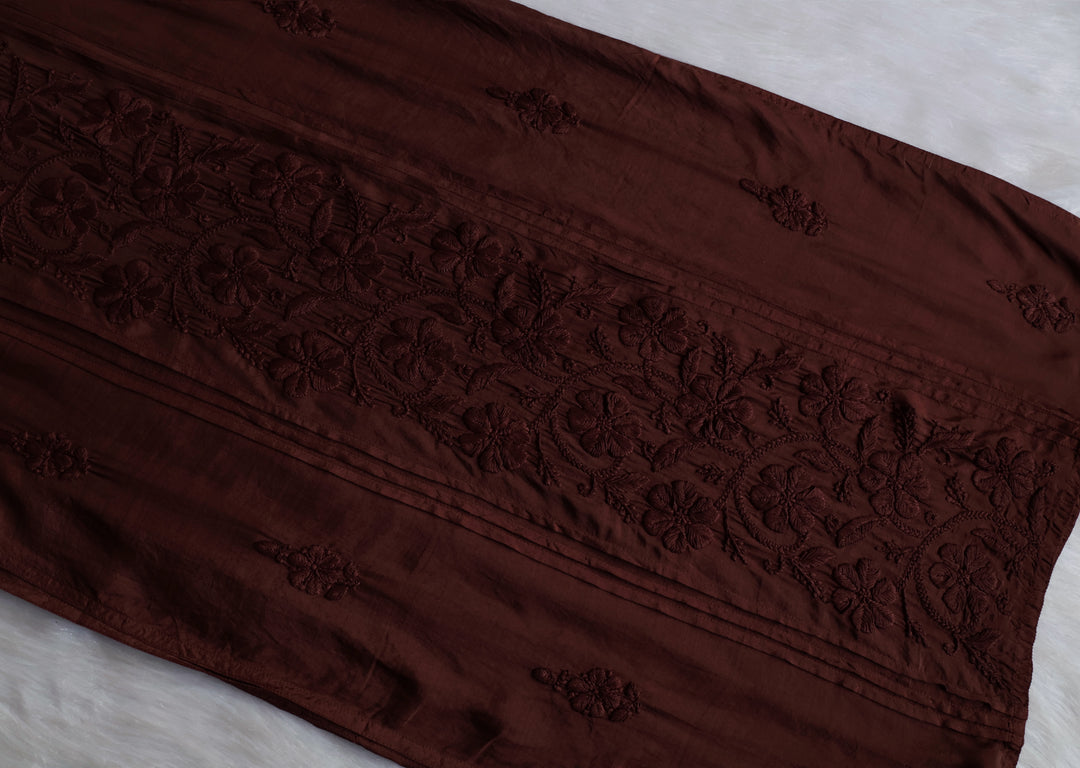 Mayra Chocolate Brown Pure Muslin Kurta