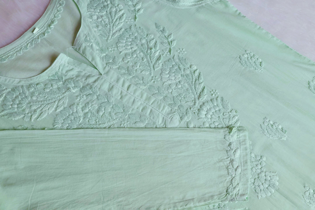 Mariam Mint Green Pure Cotton Kurta