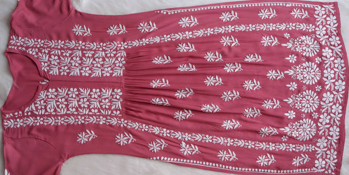 Ayesha Mauve Pink Nyra Cut Rayon Kurta