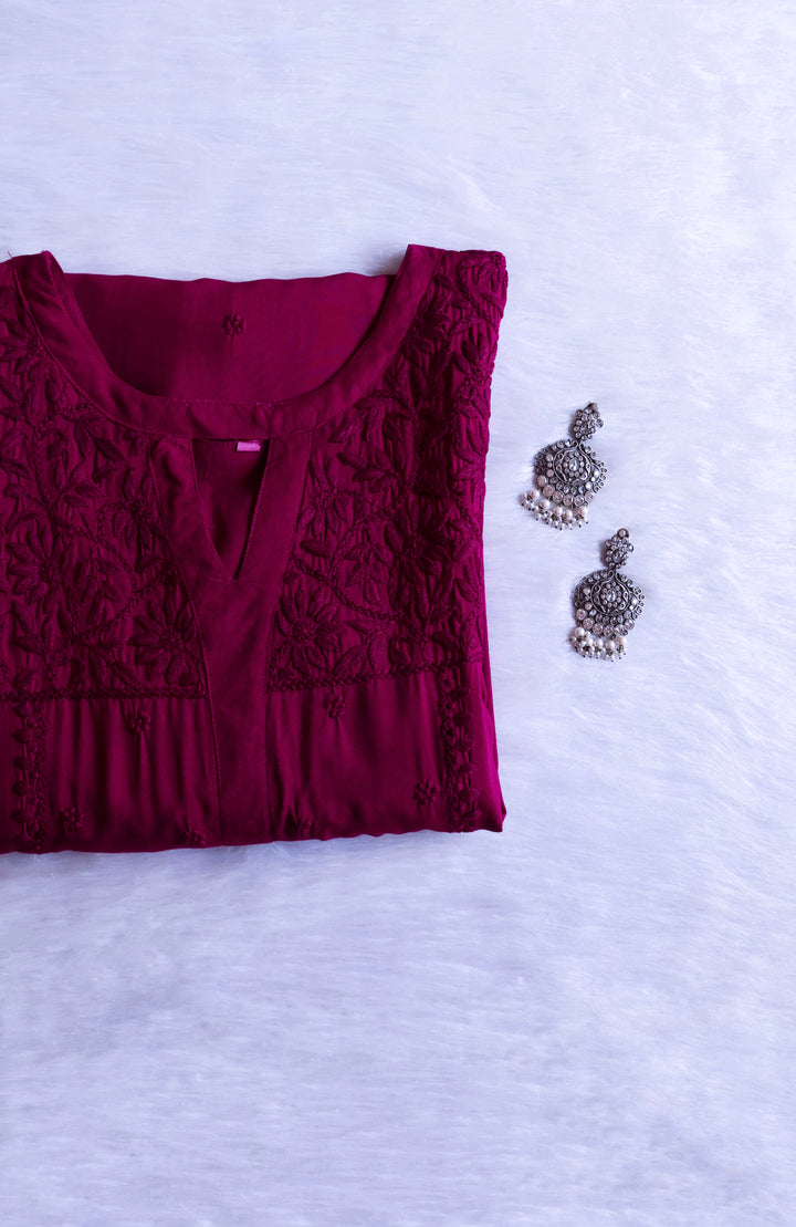 Mayra Deep Purple Pure Modal Kurta
