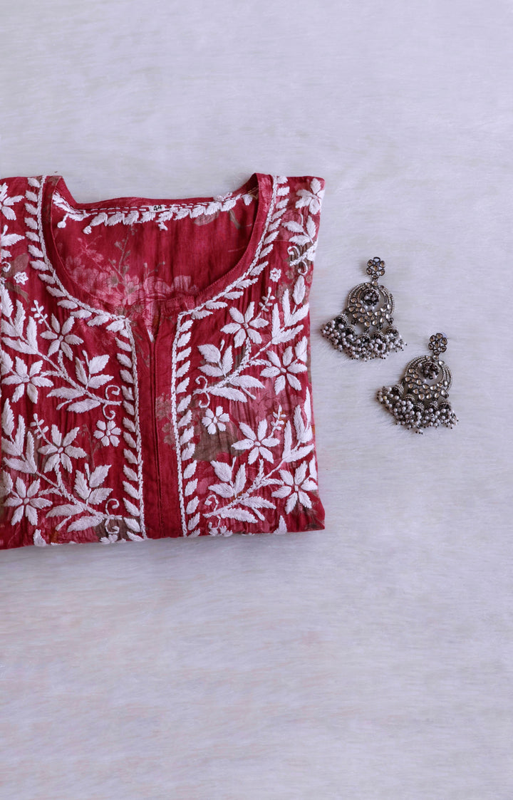 Dahlia Mauve Pink Mulmul short top