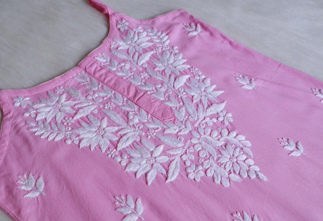 Mirha Baby Pink Short Sleeveless Kurta