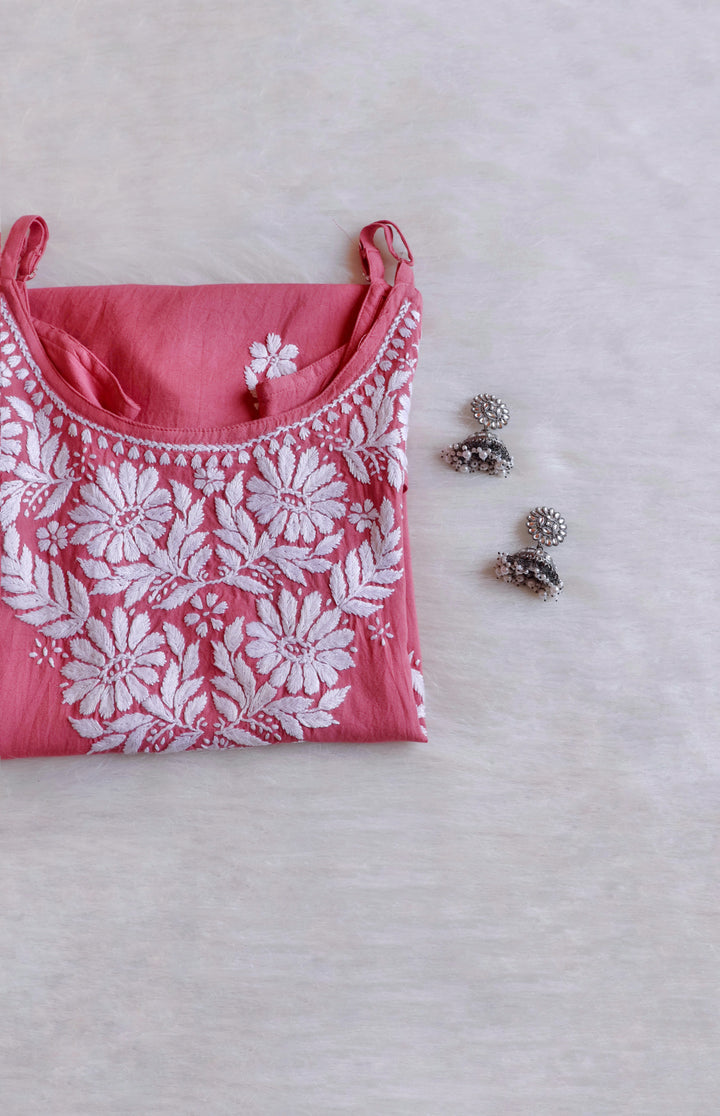 Farhaa Rose Brown Short Sleeveless Kurta