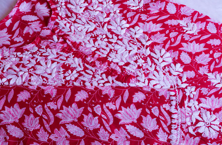 Haala Deep Pink Pure Mulmul set