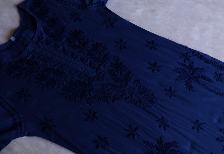 Zaira Royal Blue Pure Cotton Kurta