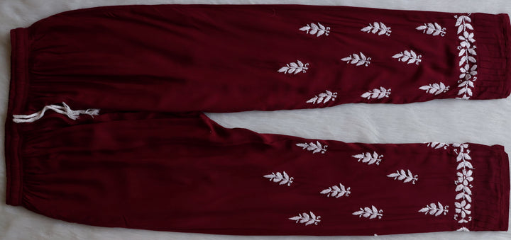 Mirha Maroon Sleeveless Modal Kurta Set
