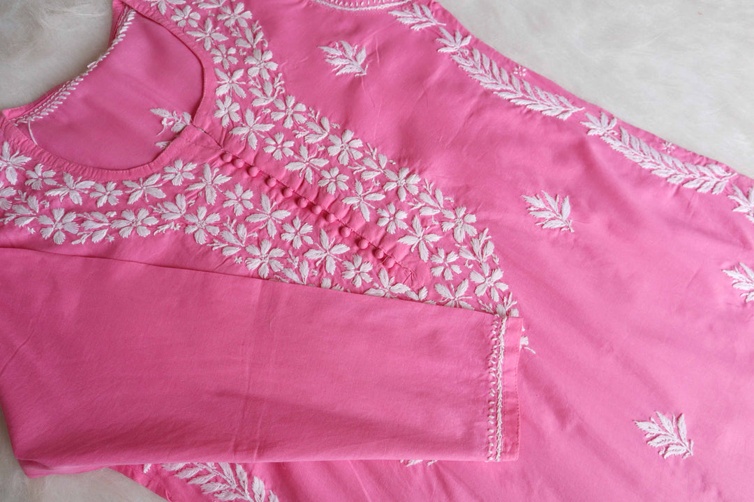 Amaara Baby Pink Cotton Kurta