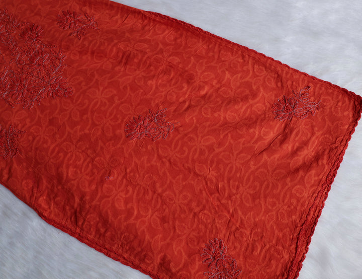 Saffron Long Jacquard Cotton kurta