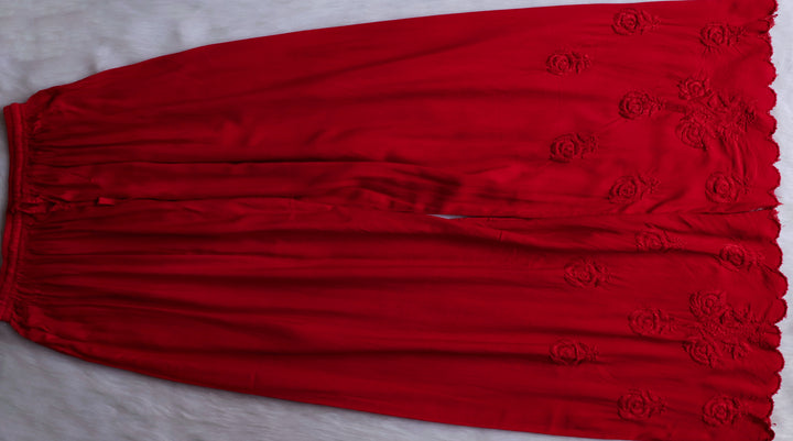 Gul Red Scalloped Rayon set