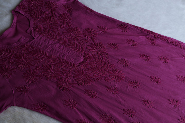 Anah Dusty Plum Pure Cotton Kurta