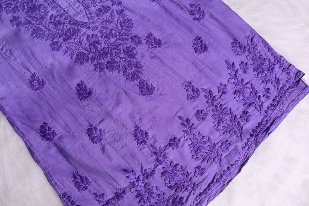 Layla Lavender Short Chanderi Kurta