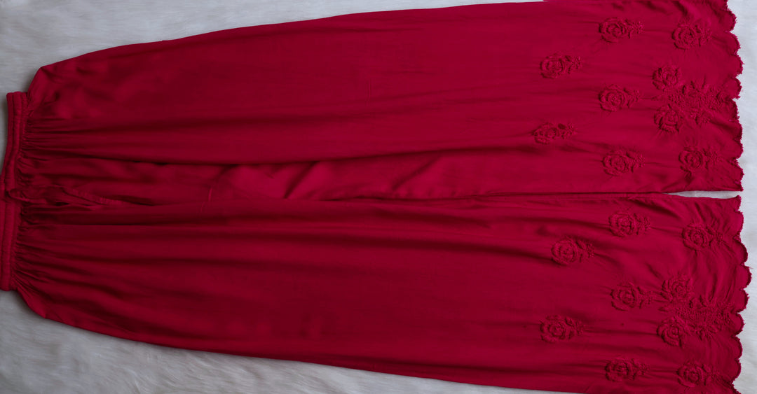 Gul Deep Pink Scalloped Rayon set