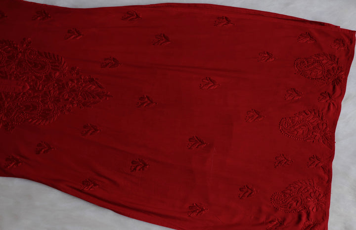Zahrah Maroon Ombre Long Rayon Kurta