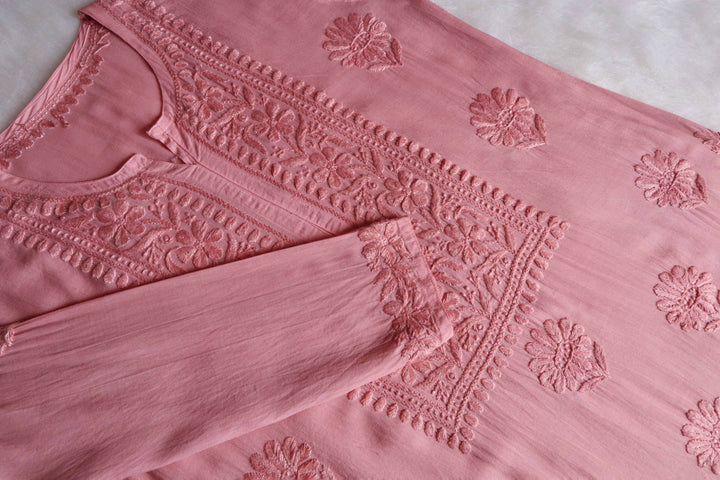 Duaa Rose Brown Modal Kurta Pant set