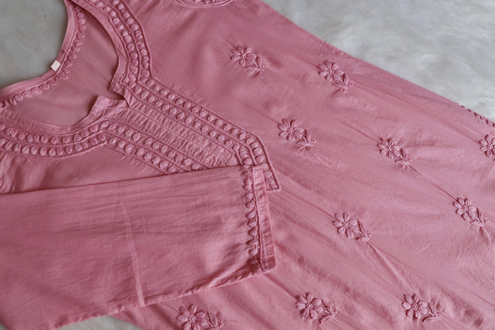Saleha Mauve Pink Cotton Kurta