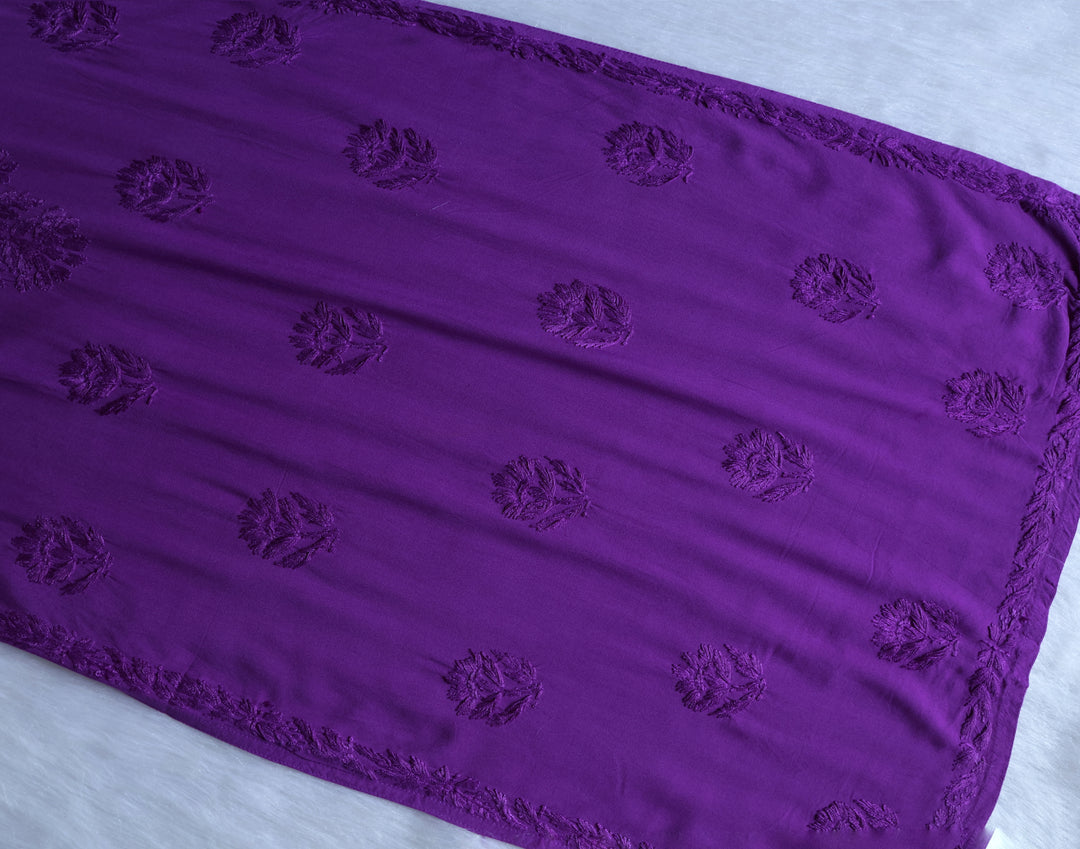 Alvira Purple Ombre Long Rayon Kurta