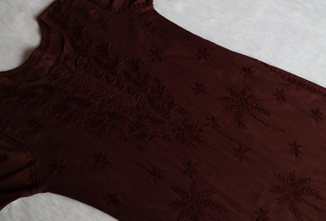 Zaira Chocolate Brown Pure Cotton Kurta