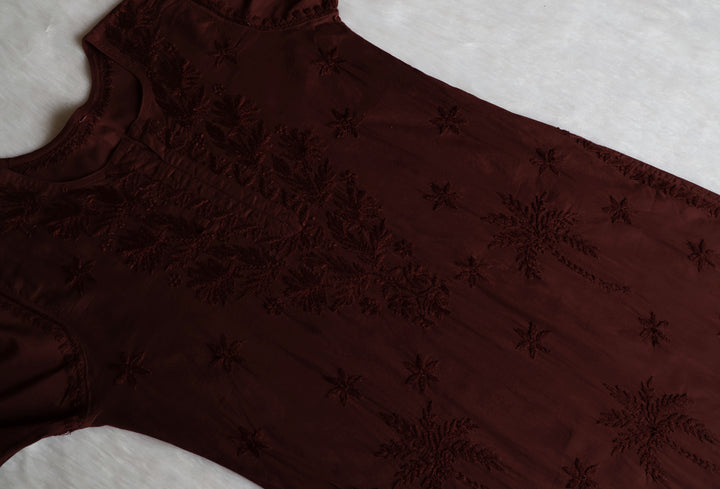 Zaira Chocolate Brown Pure Cotton Kurta
