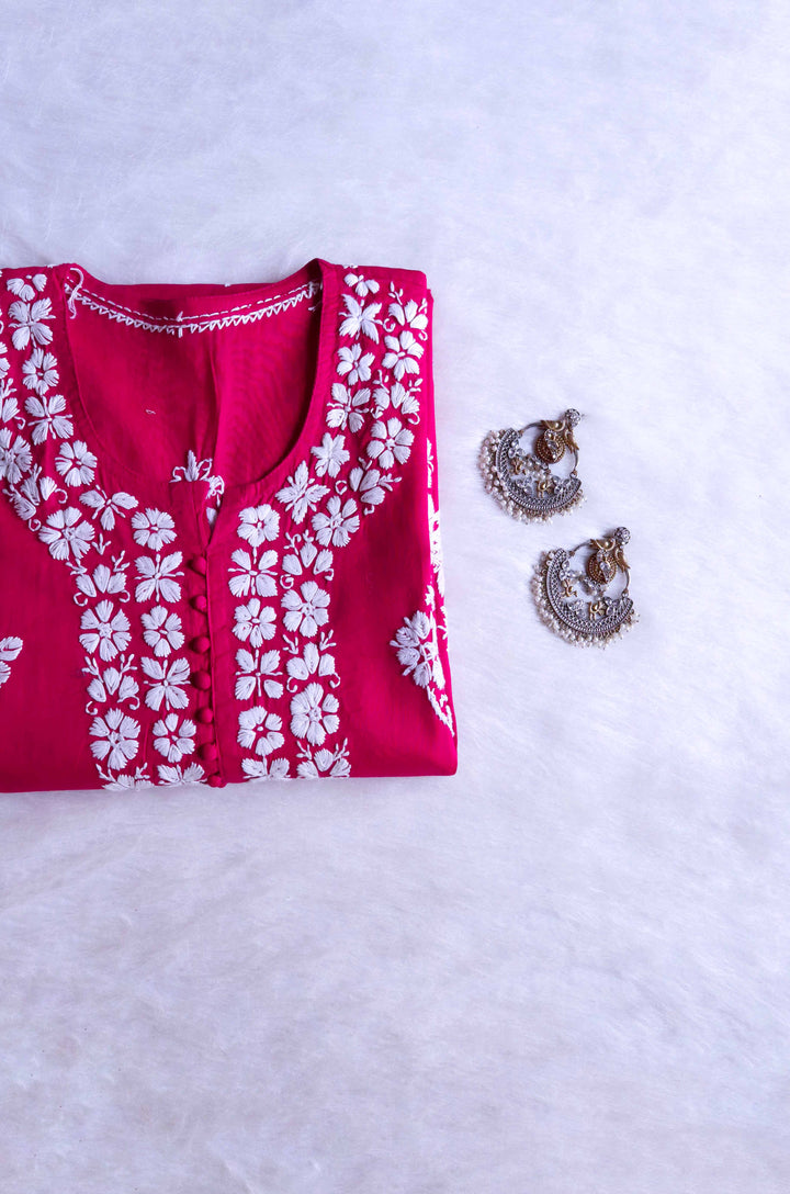 Amaara Deep Pink Cotton Kurta