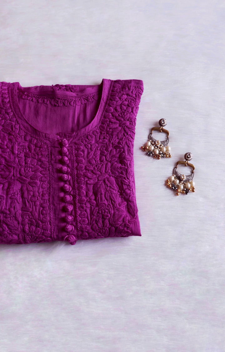 Aayat Dusty Purple Rose Cotton Kurta