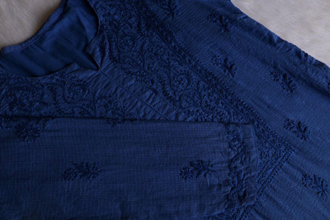 Renisa Royal Blue Soft Kota Kurta