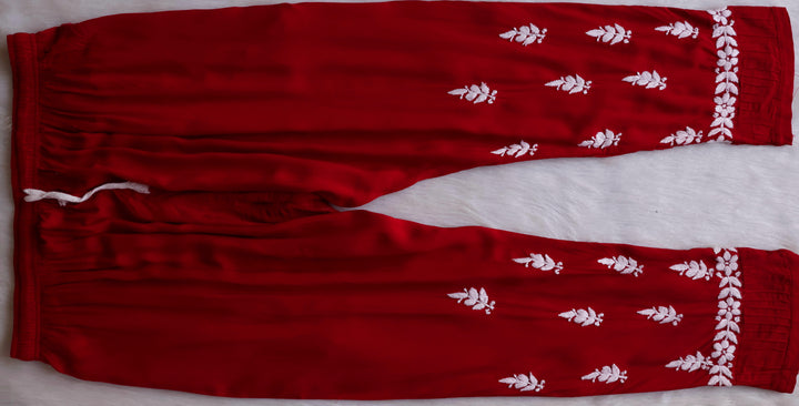 Mirha Red Sleeveless Modal Kurta Set