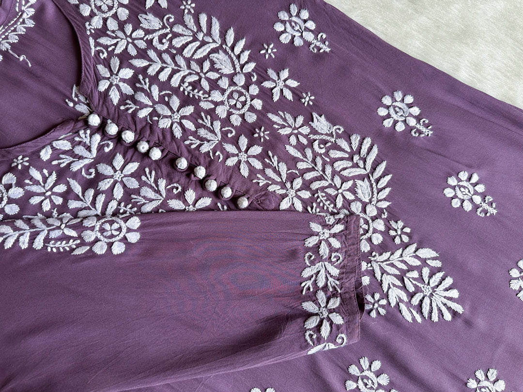 Duaa Dusty Purple Long Modal Kurta