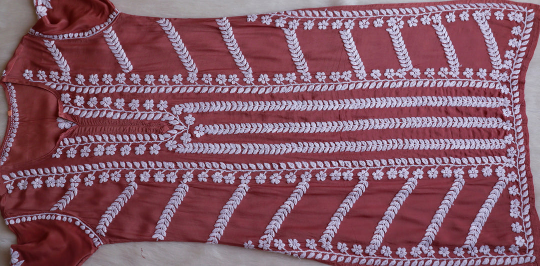 Hanaa Brown Crepe Silk Kurta