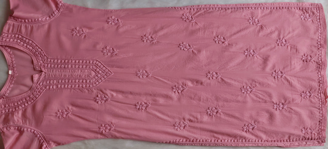 Saleha Rose Brown Cotton Kurta