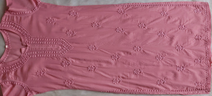 Saleha Rose Brown Cotton Kurta