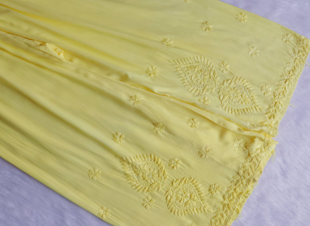 Zobia Yellow 2 piece Rayon set