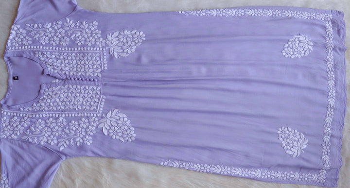 Maahi Lavender Long Rayon Kurta