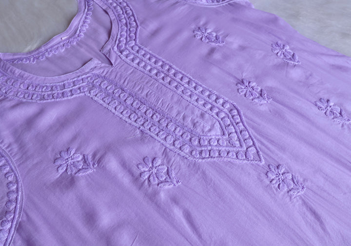 Saleha Lavender Cotton Kurta