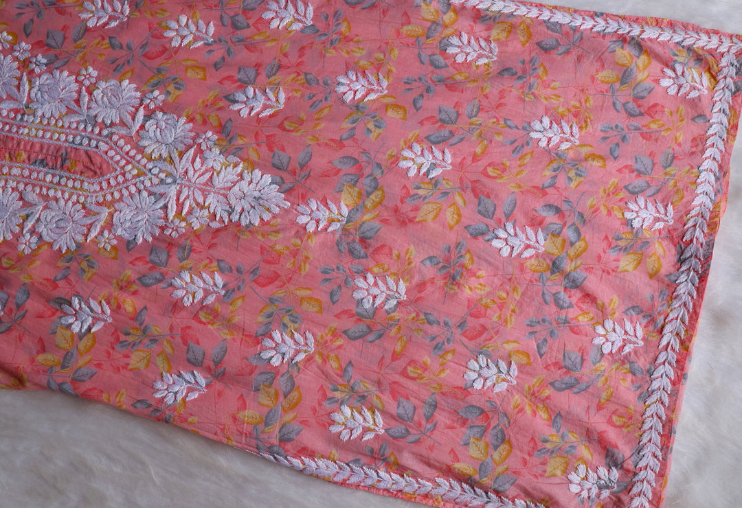 Iris Peach Pure Mulmul set