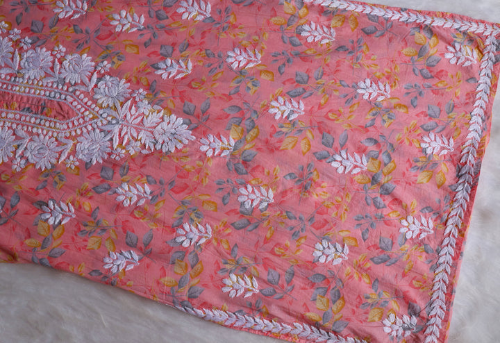 Iris Peach Pure Mulmul set