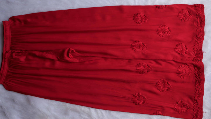 Duaa Red Modal Kurta Pant set