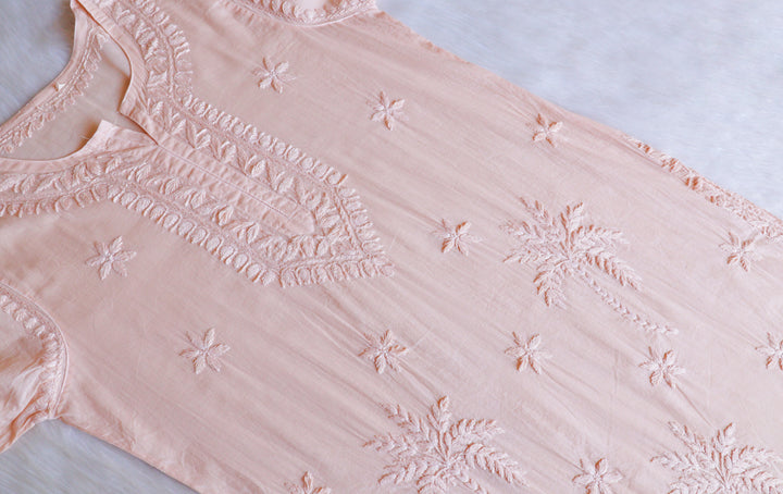 Heer Rose Beige Pure Cotton Kurta