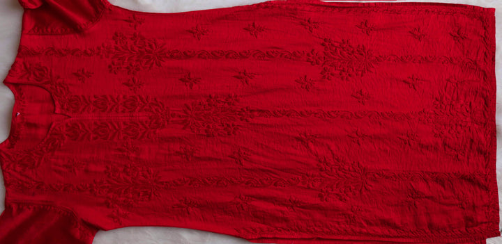Alanah Red Pure Chanderi set