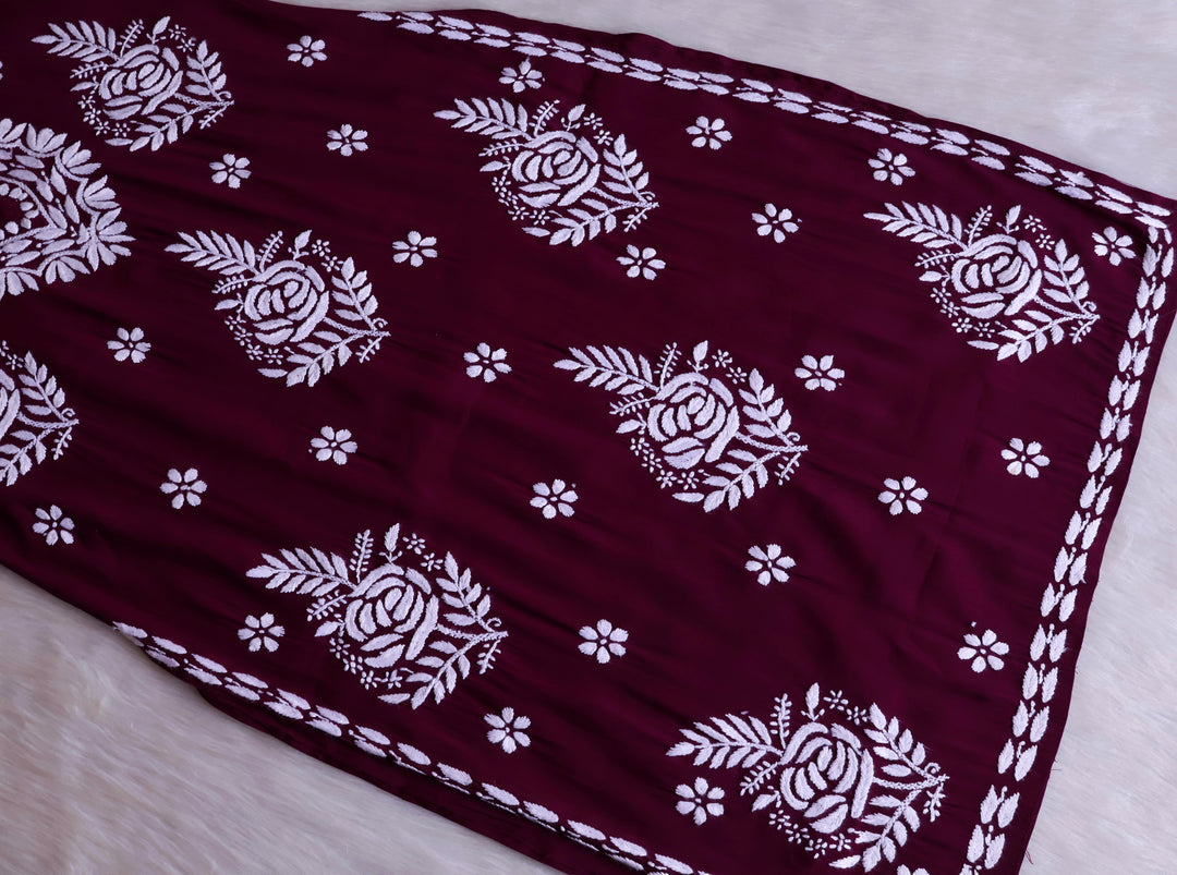 Anaisha Deep Purple Silk Crepe Kurta set