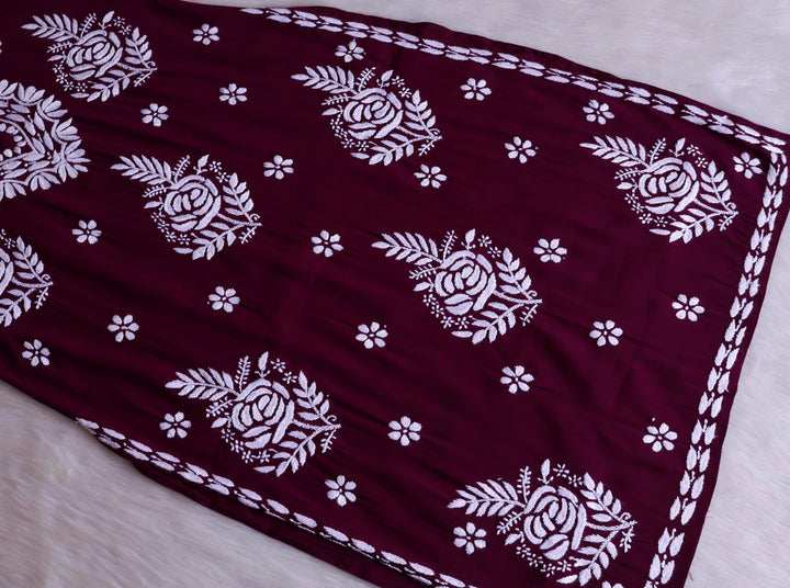 Anaisha Deep Purple Silk Crepe Kurta set