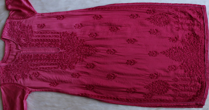 Ruhaab Deep Pink Pure Chanderi set