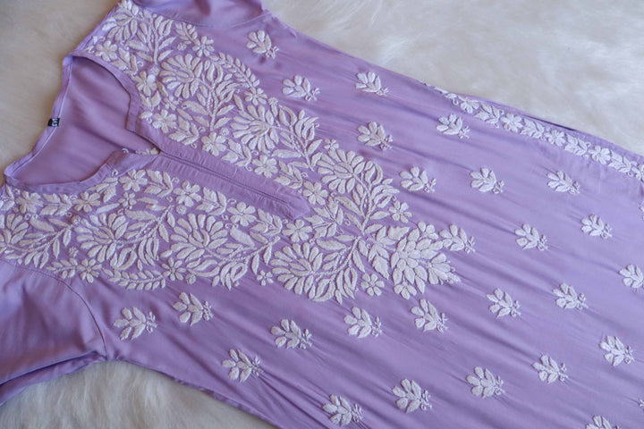 Ferisha Lavender Long Modal Kurta