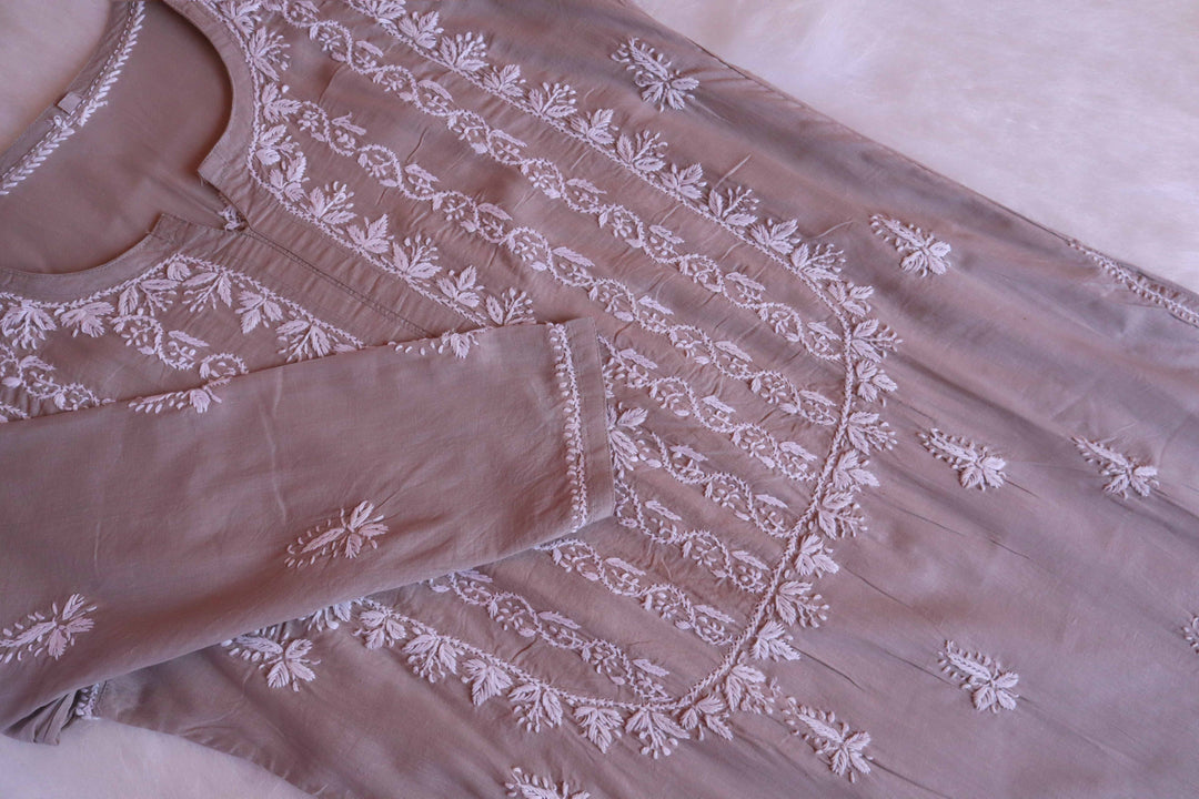 Maira Grey Cotton Kurta